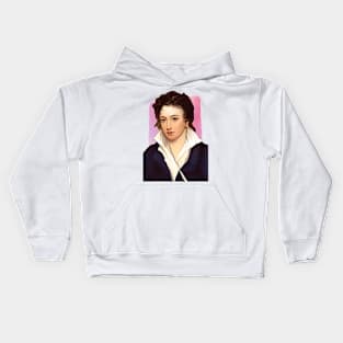 English Poet Percy Bysshe Shelley illustration Kids Hoodie